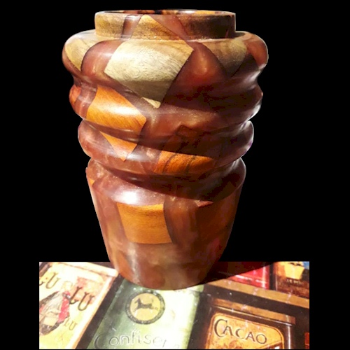 Harlequin Hardwood Dry-flowers Vase